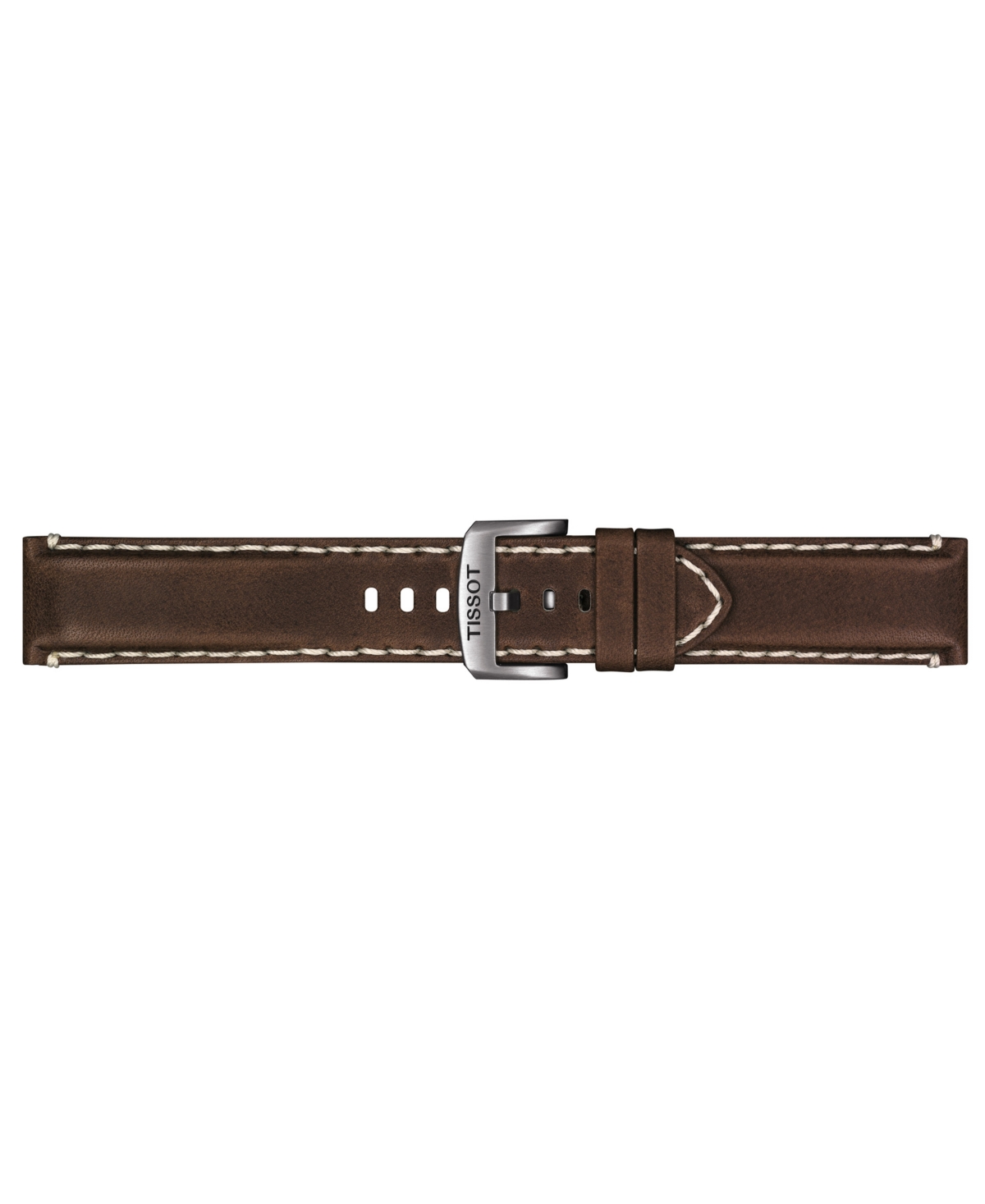 Tissot Men's Swiss Supersport Brown Leather Strap Watch 44mm In Black