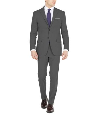 Dkny Mens Modern Fit Stretch Suit Separates In Charcoal