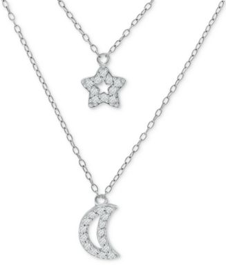 Giani Bernini Cubic Zirconia Moon & Star Pendant Necklace in