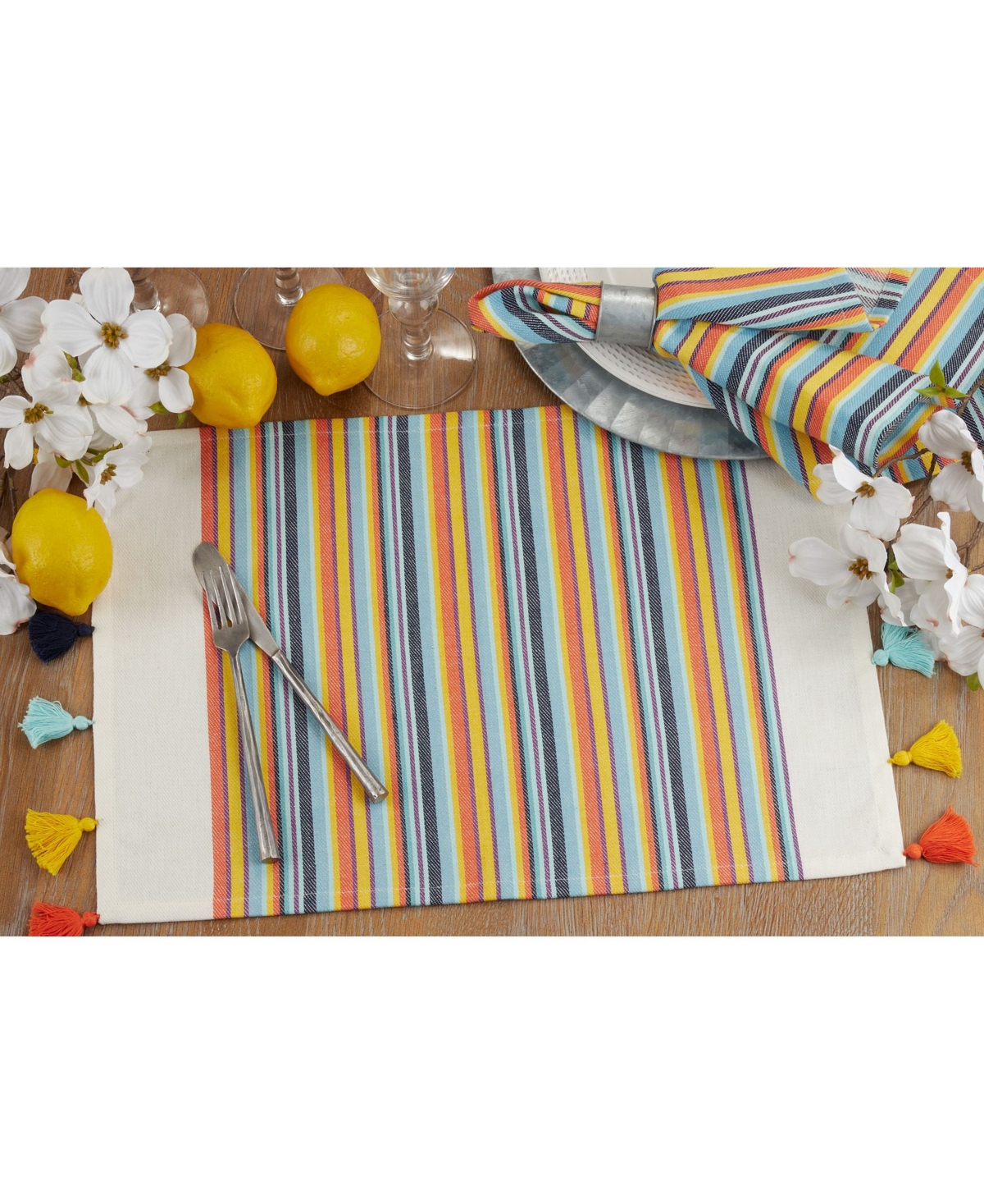 Saro Lifestyle Color Splash Placemat 20" x 14", Set of 4
