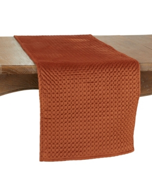 Saro Lifestyle Long Table Runner with Pinsonic Velvet Design 72