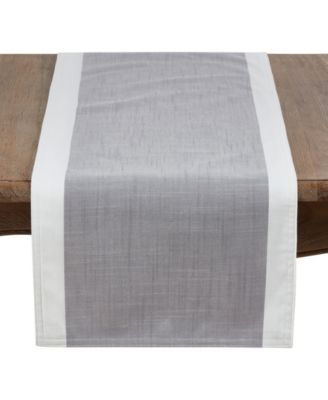 Table Runner with Banded Border, 54" x 16"