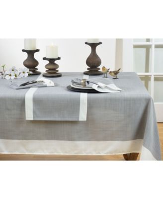Table Runner with Banded Border, 108" x 16"