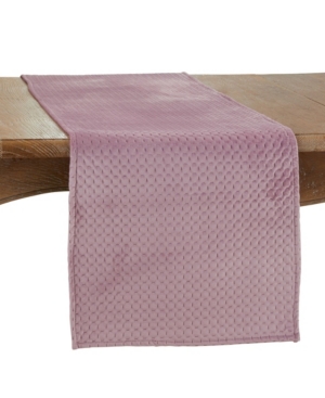 Saro Lifestyle Long Table Runner with Pinsonic Velvet Design 72