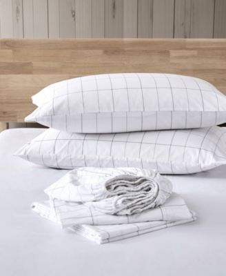 Printed 100% Cotton Percale 3-Pc. Sheet Set, Twin