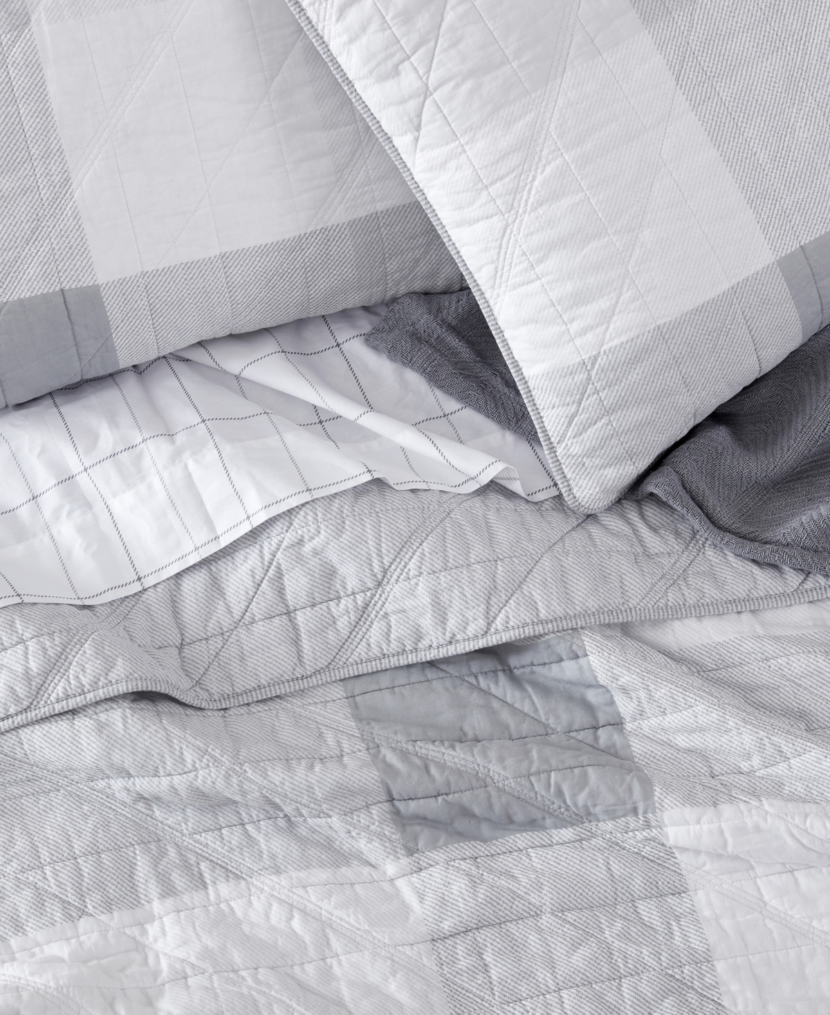 Closeout! Eddie Bauer Boulder Plaid Reversible 3-Piece Quilt Set
