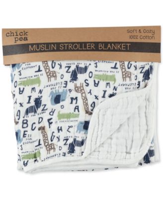 chick pea muslin stroller blanket