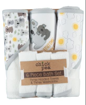 Chickpea Baby Boys and Girls 6 Pc. Hooded Towels Washcloths Set Macy s