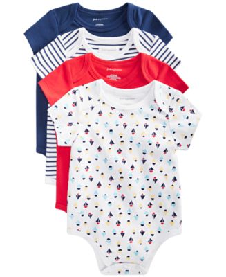 First Impressions Baby Boys 4-Pack Sailboat Cotton Bodysuit Set ...