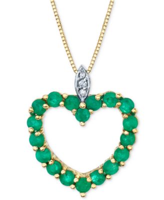 macy's emerald necklaces