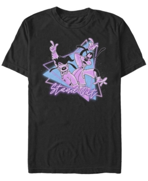 Fifth Sun Men's A Goofy Movie Neon Rock Short Sleeve T-shirt In Black