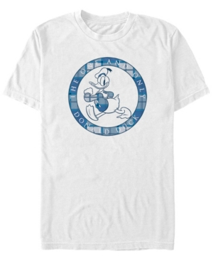 Fifth Sun Men's Mickey Classic Donald Tartan Short Sleeve T-shirt In White