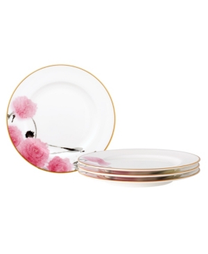 Noritake Yae Set Of 4 Bread Butter/appetizer Plates, 6-1/2" In White And Pink