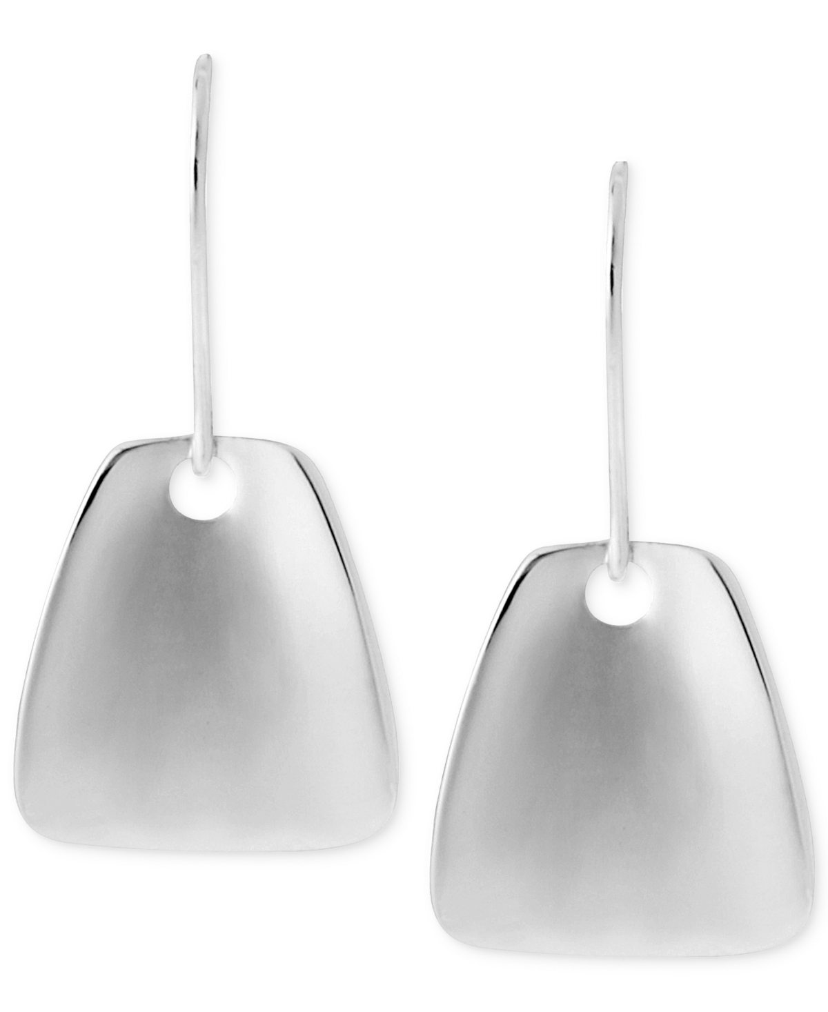 Silver-Tone Small Wedge Drop Earrings
