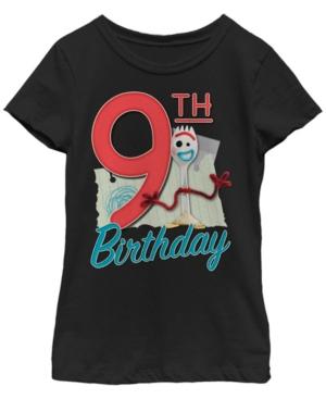 Big Girls Toy Story 4 Forky 9th Birthday Short Sleeve T-shirt