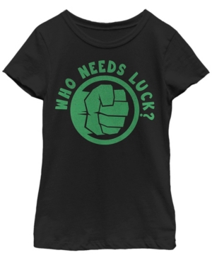Big Girls Marvel Avengers Classic Lucky Hulk Short Sleeve T-shirt