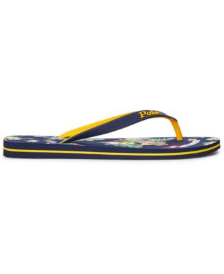 Polo Ralph Lauren - Men's Bolt Polo Bear Tropical Flip-Flop Sandals
