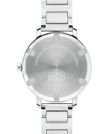 Movado - Women's Swiss Bold Evolution Stainless Steel Bracelet Watch 34mm