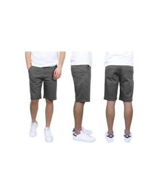 Men's 5-Pocket Flat-Front Slim-Fit Stretch Chino Shorts
