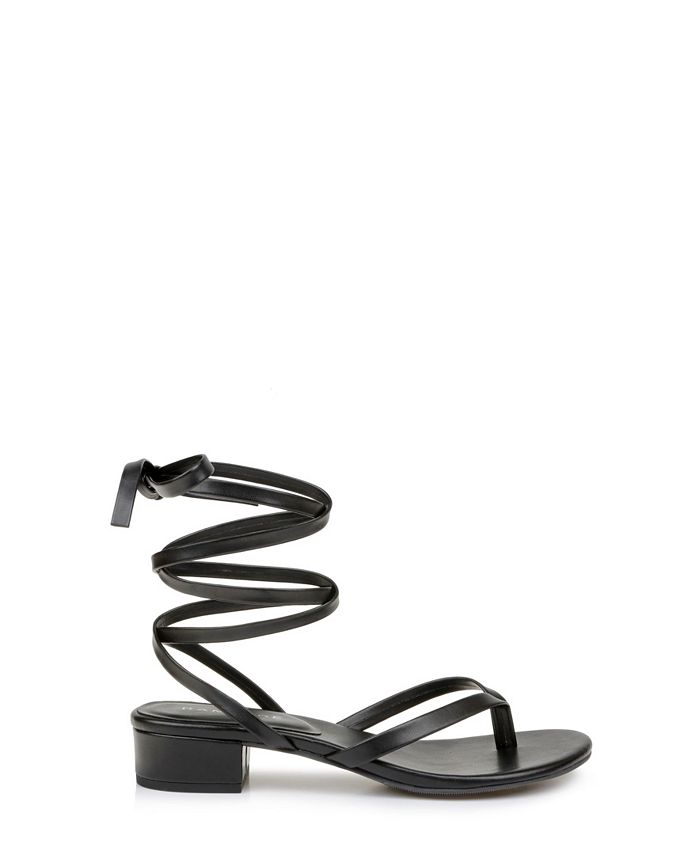 Rampage Metallic Block Heel Sandals – Silver main image 1