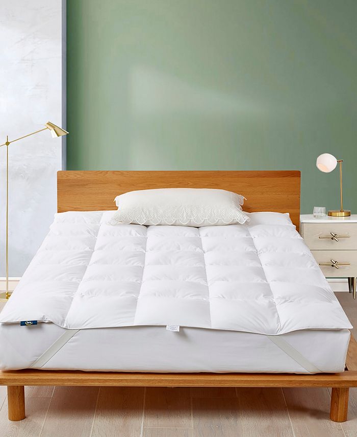Serta White Goose Feather & Down Fiber Featherbed, Twin Macy's