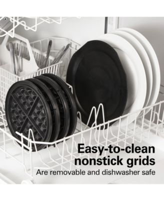 Nonstick Rotating Double Belgian Waffle Maker