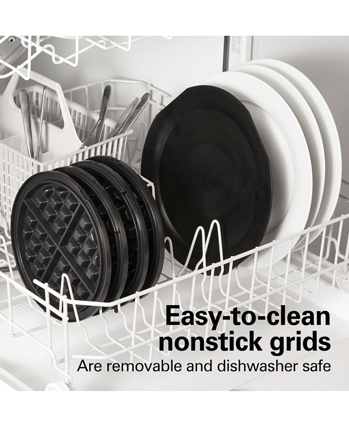 Hamilton Beach Nonstick Rotating Double Belgian Waffle Maker Macy's