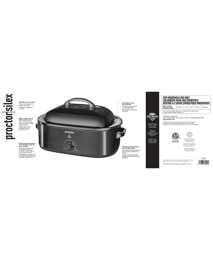 Proctor Silex 18Qt. Electric Roaster Oven Macy