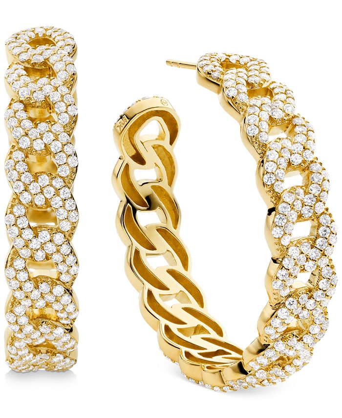 Michael kors hoop earrings gold clearance