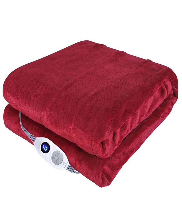 Westinghouse Heated Throw Velour with Sherpa Reverse, 50" x 60" Macy's