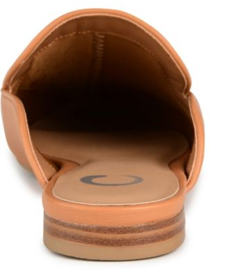 Women's Akza Wide Width Slip On Square Toe Mules Flats