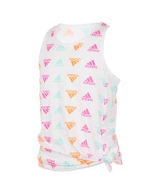 Little Girls Sleeveless Print Tie Front Tank Top