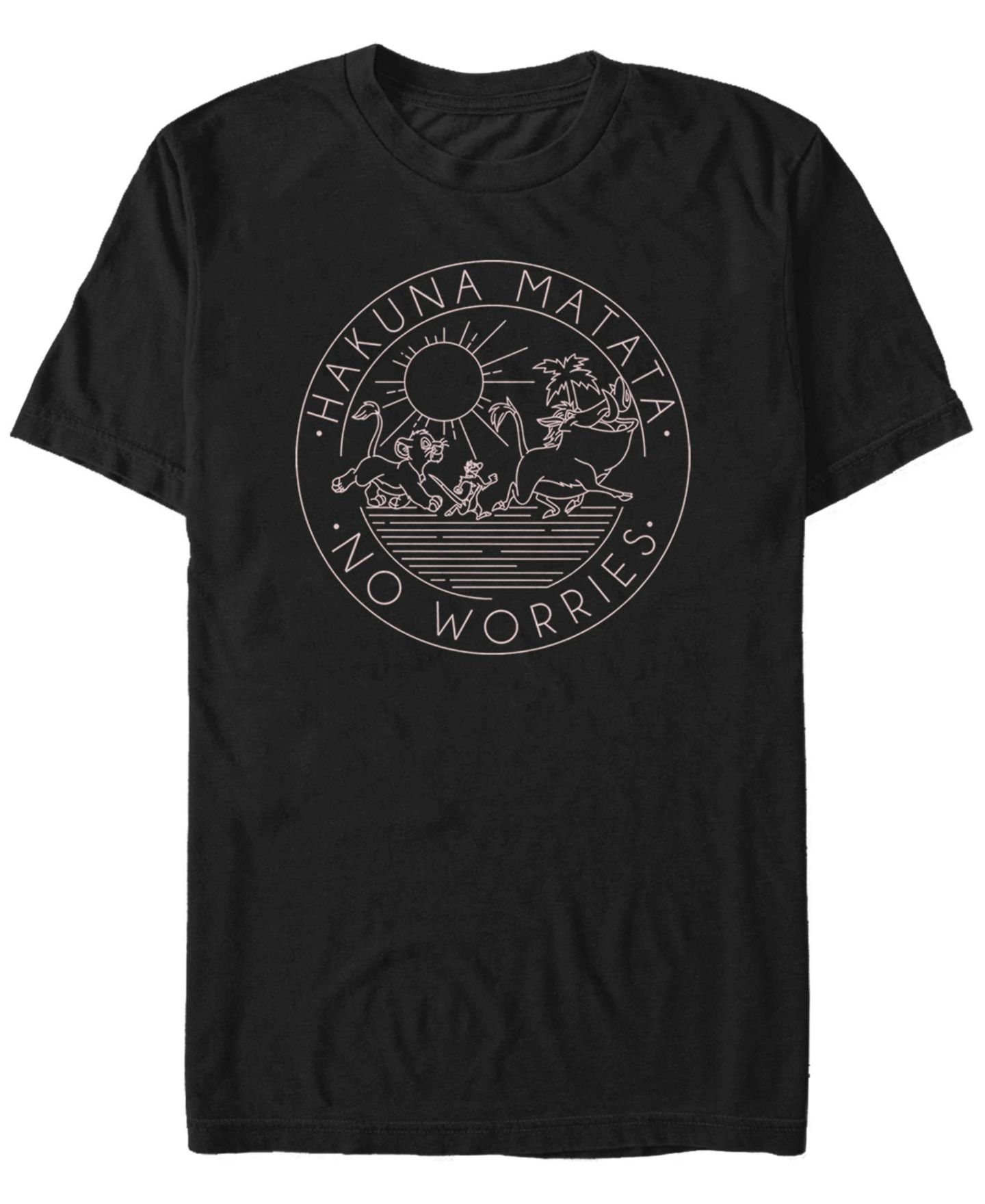 Мужская футболка Fifth Sun Hakuna Line Short Sleeve Crew, цвет: Чёрный — фото 1