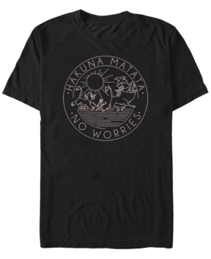 Fifth Sun Men's Hakuna Line Short Sleeve Crew T-shirt In Black