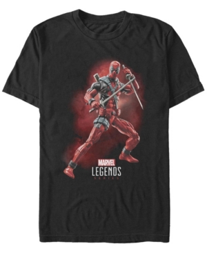 Fifth Sun Men's Marvel Legends Deadpool Short Sleeve Crew T-shirt In Black