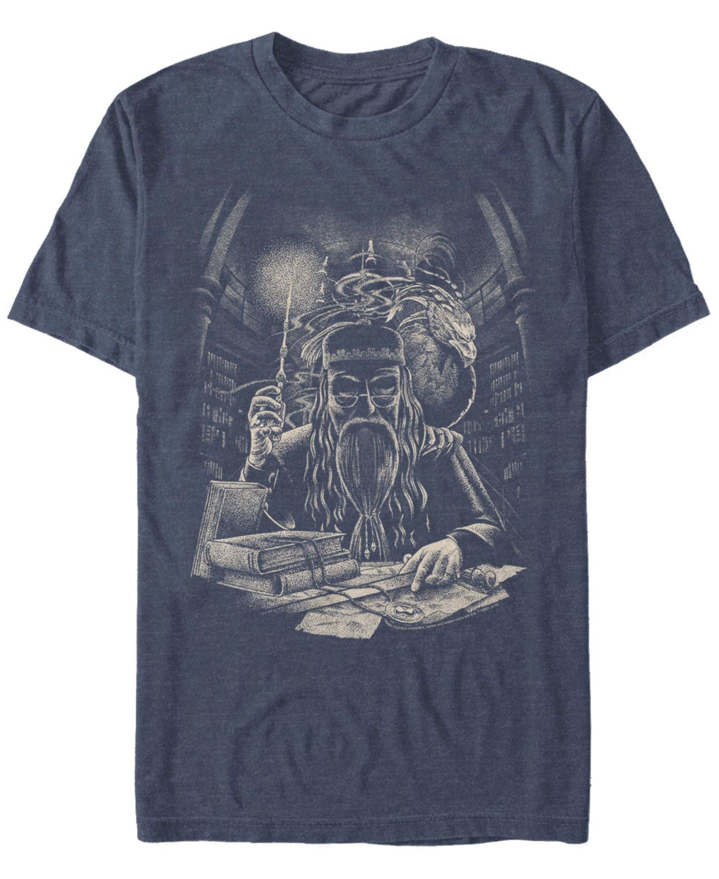 Мужская футболка Fifth Sun The Dumbledore Short Sleeve Crew, цвет: Тёмно-синий меланжевый — фото 1