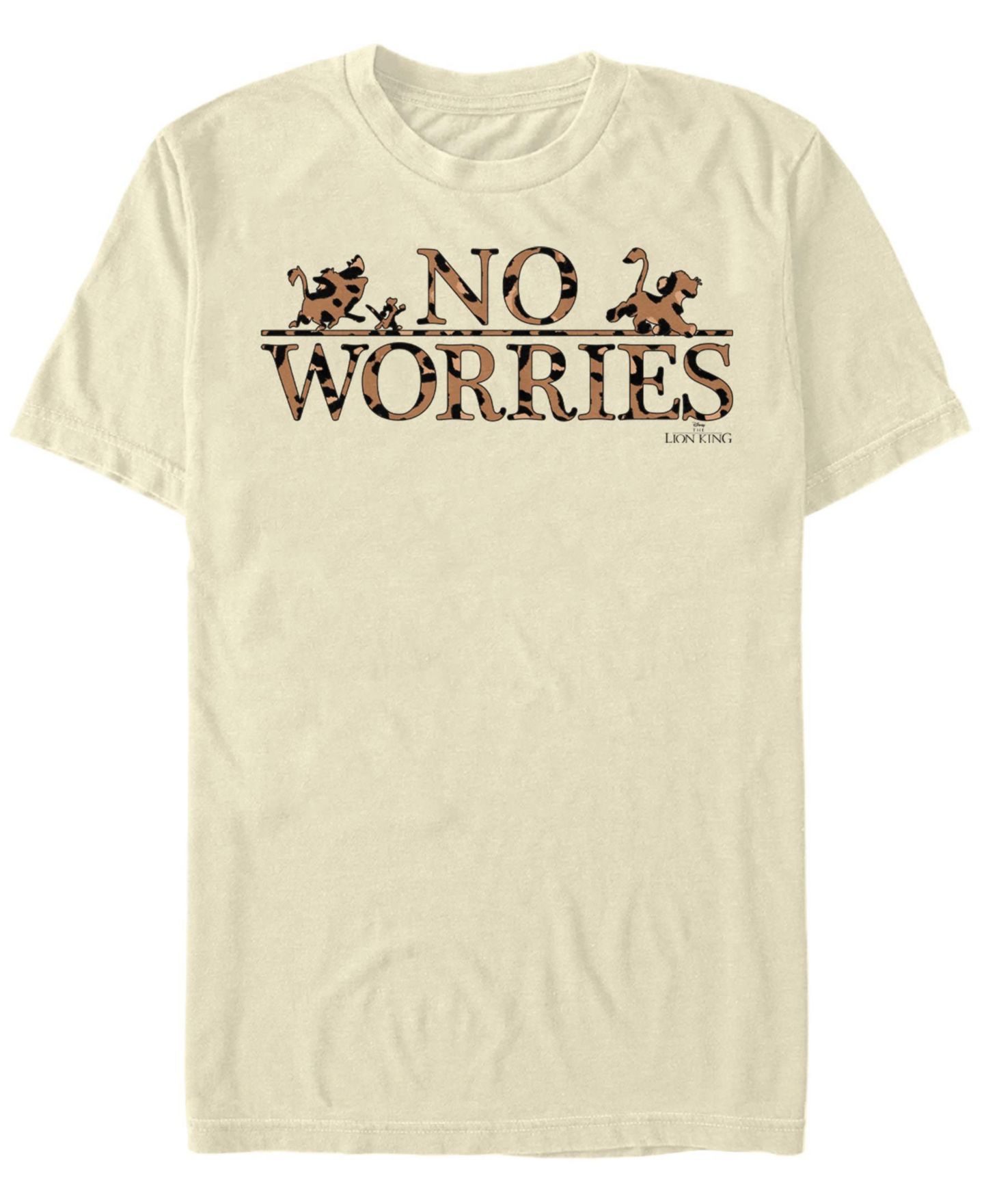 Мужская футболка Fifth Sun No Worries Leopard Short Sleeve Crew, цвет: Натуральный — фото 1