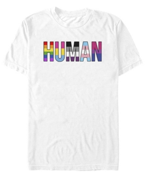 Fifth Sun Men's Human Pride Short Sleeve Crew T-shirt In White