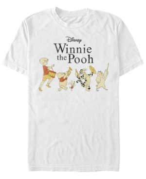 Fifth Sun Men's Pooh Parade Short Sleeve Crew T-shirt In White