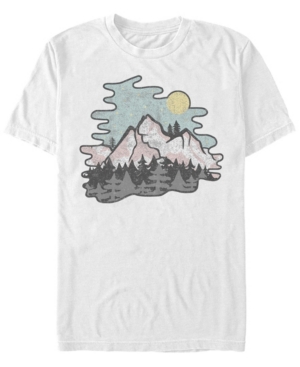 Fifth Sun Men's Twilight Mountains Short Sleeve Crew T-shirt In White