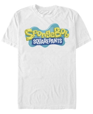 Fifth Sun Men's Spongebob Logo Short Sleeve Crew T-shirt In White