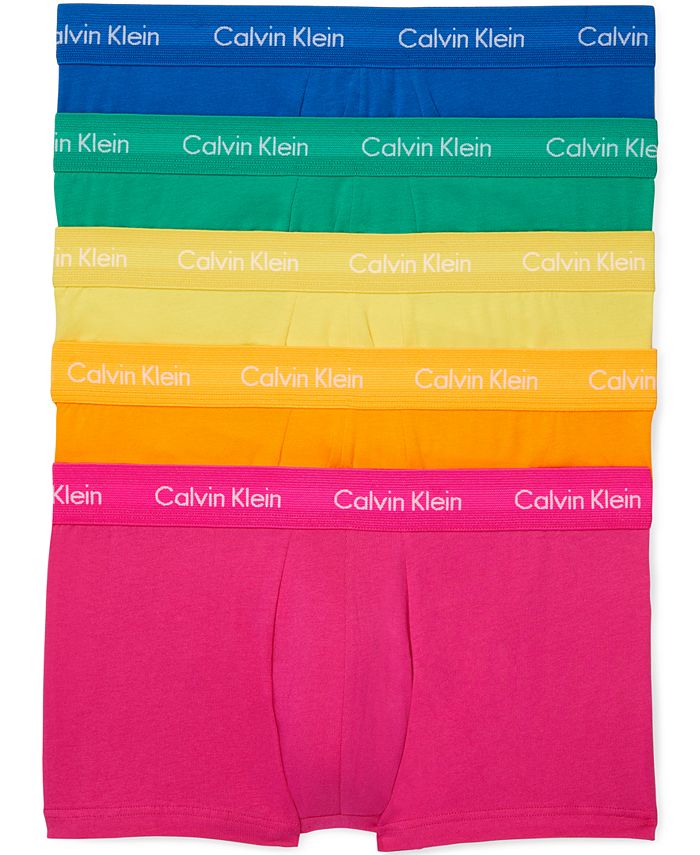 Calvin Klein Men's 5-Pk. Low-Rise Stretch Pride Trunk Underwear - Macy's