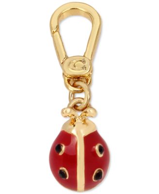 COACH - Gold-Tone  Crystal Ladybug Clip-On Charm