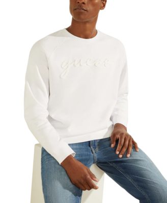 guess men's white sweatshirt