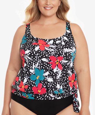 macys plus swim