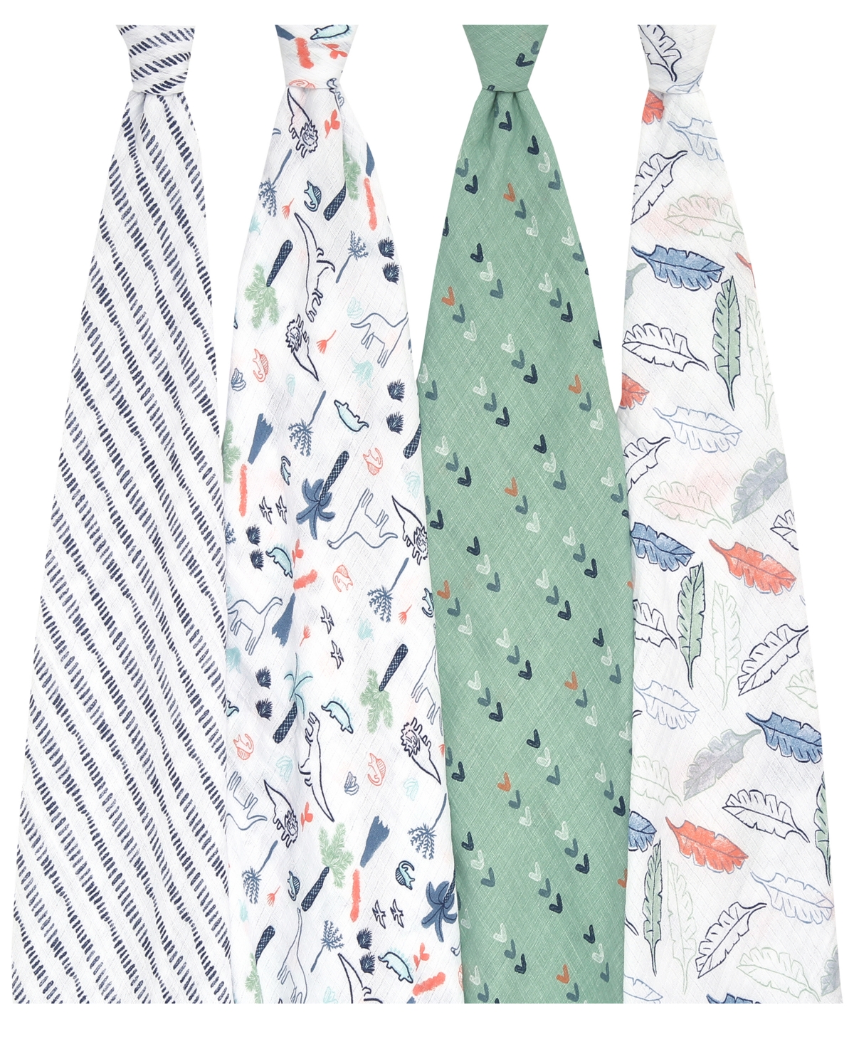 aden by aden + anais Baby Boys Printed Muslin Swaddles, Pack of 4