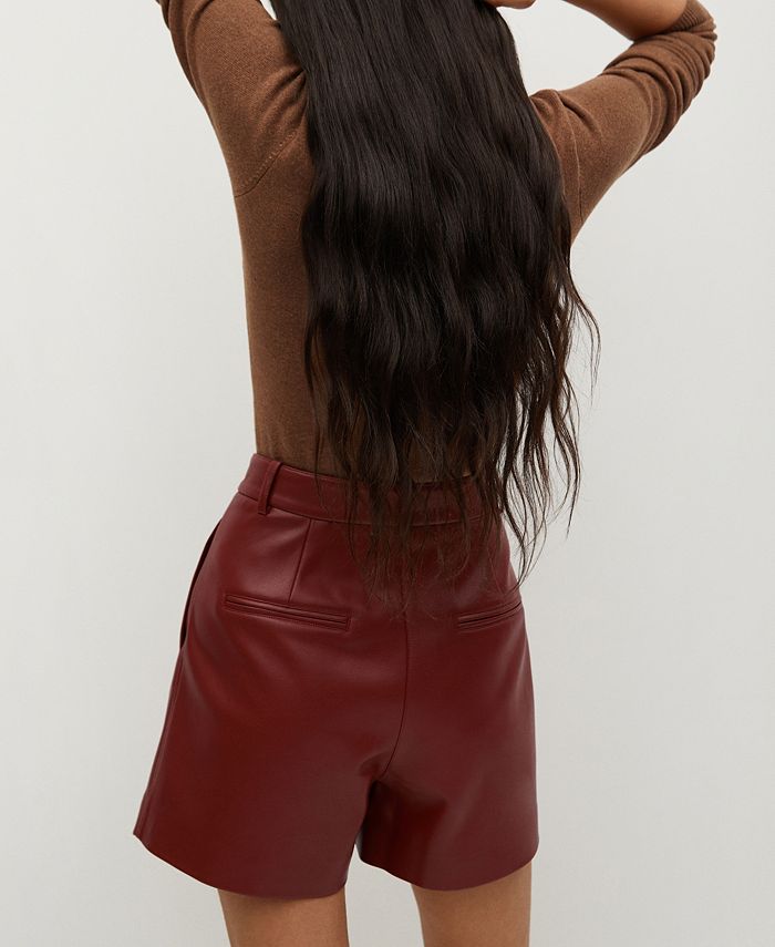 mango faux leather joggers