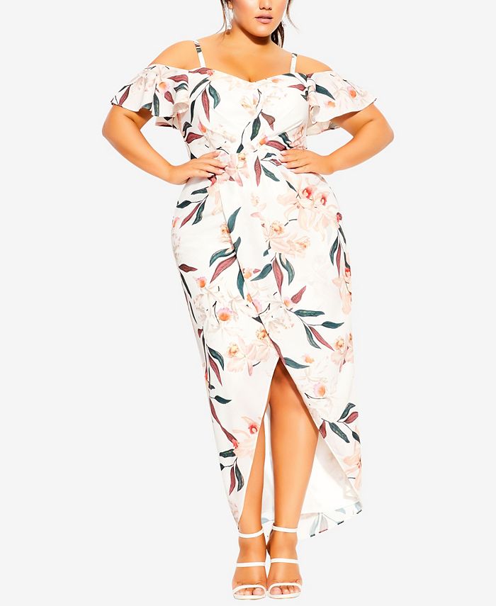 City Chic Plus Size Sweet Orchid Maxi Dress - Macy's