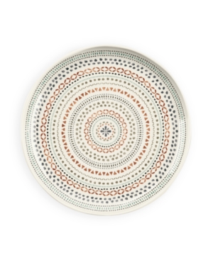 Tarhong Desert Mandala Dinner, Planta Matte, 10.5" Set Of 6 In Multi Color On Cream