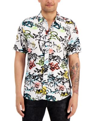 GUESS - Men's Eco Graffiti-Print Shirt